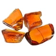 thumbnail image 1 of Uxcell Fire Glass for Fire Pit, 1.97"-3.15" High Luster Reflective Glass Rocks, Brown, 1 of 5