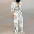 thumbnail image 4 of Heliisoer Mode Femmes Pantalon Grand Imprimé Couleur Manches Longues Combinaison avec, 4 of 9