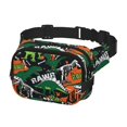 thumbnail image 2 of Fotbe Dinosaur Skeleton Cangurera Cuadrada con Estampado de Doble Capa, Bolsa de Cintura Ajustable Mini para Hombres y Mujeres, 2 of 9