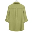 thumbnail image 6 of Posijego Women's Linen Button down Shirts Long Sleeve Collared Tops Lightweight Loose Casual Vacation Shirts for Women, 6 of 8