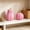 Pink, variant on 2 Pack Textured Artificial Pumpkin Decorations, Cute Pink & Striped Fake Pumpkins Table Centerpiece Halloween Decoration