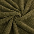 thumbnail image 6 of PiccoCasa Luxury Fleece Bed Blanket Woven Mesh Dark Green 78"x90", 6 of 9