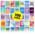 thumbnail image 2 of Motivational Cards: Set of 100 Inspirational, Kindness, Motivational and Quote Cards. Business Card Size (Watercolor), 2 of 4