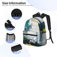 thumbnail image 3 of Balery Abstract Brushstrokes Green Blue Mochila para Mujeres y Hombres, Mochila Ligera Casual para Viajes, Mochila Clásica Básica para la Universidad, 3 of 6
