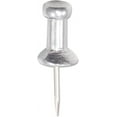 2pcs CPAL3 Aluminum Head Push Pins, Aluminum, Silver, 3/8Inch, 100/Box