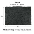 thumbnail image 3 of FurHaven Muddy Paws Large Pet Bed with Towel & Shammy Rug, Charcoal Gray, 3 of 10