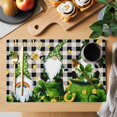 thumbnail image 2 of St. Patrick's Day Placemats Set of 12, Gnomes Gold Coin Shamrock Checkered Plaid Placemats for Dining Table, Place Mats for Kitchen Tabletop, Waterproof Wipeable Dining Table Mats Set, 2 of 9