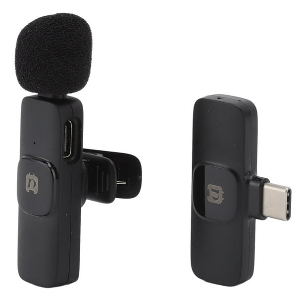 Microphone Bluetooth sans fil 2 en 1 à cravate, type C