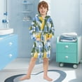 thumbnail image 5 of FORMRS Niños Bathrobe Unisex Hooded Robe Soft Plush Pajamas Sleepwear, Size 4-6T, Light Blue Plaid, 5 of 7