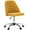 Yellow, variant on Armless Small Desk Office Chair Cute Vanity Swivel Chair with Back Modern Fabric with Wheels Swivel Task Home Gaming Chair,Yellow