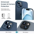thumbnail image 2 of Liquid Silicone Case for iPhone 15 Plus - [Camera All-Round Protection] [Soft Microfiber Lining Anti-Scratch] 4 Layer Full Covered Shockproof Gel Rubber Phone Case Cover, 6.7", Dark Blue, 2 of 16