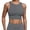 Grey, variant on Built In Padded Top Racerback Vest Sports Bra Open Back Top Men