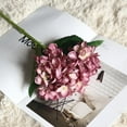 thumbnail image 3 of Faux Flowers Outdoor Artificial flower hydrangea Fake Silk Flower Home Wedding Party Floral Decor Tea Party Decorations Red, 3 of 3