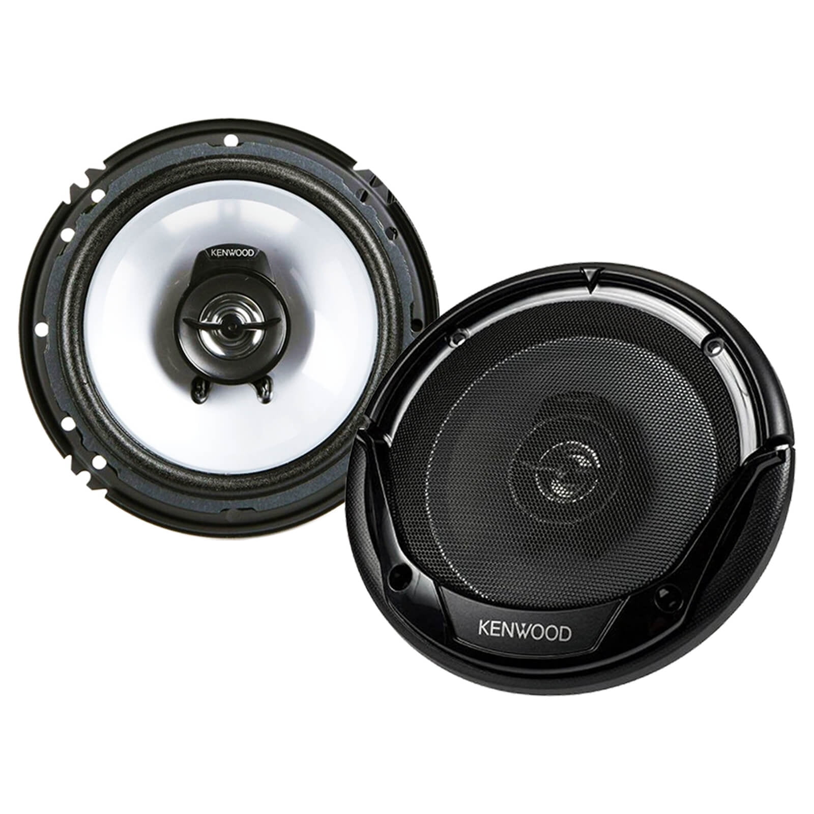 2X 6.5-6.75 4-Way Stereo Speaker 4-Channel Amplifier Kenwood KDC168U Car Radio USB AUX CD Player Receiver Amp Kit Bundle with 2X TSA1676R 6.5 3-Way Car Audio Speakers