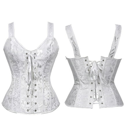 

Moxiu Clearance Bustier Tops for Women Lace up Printed Medieval Waist Bustier Vest Goth Renaissance Corset Push up Steampunk Clothing Accessories Irish Cosplay Bodice
