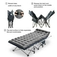 thumbnail image 2 of NAIZEA Portable Folding Bed for Adults, 75" Guest Bed Sleeping Cot with Mattress, Heavy Duty Outdoor Camping Cot, 2 of 6