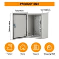 thumbnail image 4 of QinaQin Gabinete eléctrico para exterior con cerradura, caja de acero NEMA 4X e IP67 contra agua y polvo, con placa de montaje y llaves para uso interior o exterior, 4 of 9