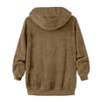 thumbnail image 6 of Women's Warm Winter Hooded Coat Jacket Outwear Zipper Neck Long Sleeve Casual Daily Wear Loungewear Travel Ultra Soft All Day Comfort Cozy | CSEONE,Khaki XL, 6 of 9