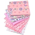 thumbnail image 1 of Pink Scarf Bundle Squares Craft Quilting Sewing Patchwork Fabric DIY Cotton Patchwork 8PC Scarf, 1 of 4