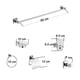 thumbnail image 3 of Juego De 6 Accesorios Para Baño Alfa Acero Inoxidable Cromado De Lujo Redo, 3 of 3