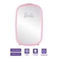 Barbie Pink Beauty Mini Fridge 7L with Glass Mirror Door AC
