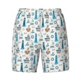 thumbnail image 4 of Lsque Mens Swim Trunks Lighthouse And Sea Pattern - Bathing Suit Compression Liner - Beach Swim Shorts Swimwear - (S-3XL) - Stretch Quick Dry -Large, 4 of 9