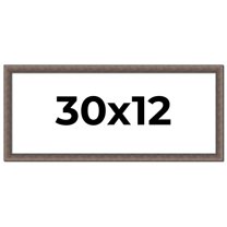30x12 Frame Silver Real Wood Picture Frame Width 1.25 Inches | Interior Frame Depth 0.5 Inches |