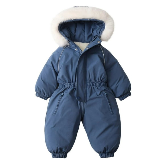 TBWNWG Boys Winter Snowsuit Romper for Cold Weather Adventures Insulated Heavyweight Two-Tone Ski Jumpsuit with Windproof Fabric for Daily Outdoor Play Durable Cold-Weather Outfit,Sizes 3-4 Years