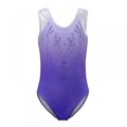 thumbnail image 1 of Sleeveless  Bright Pattern Body Suit Ballet Gymnastics Gradient Color Dance Trainning, 1 of 8