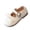 Beige B, variant on WRKEKC Girls Mary Jane Dress Shoes Patent Leather Bow Flat Soft Sole Non Slip Party School Event Princess Shoes