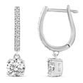 thumbnail image 5 of 1 3/4 Carat tw Cubic Zirconia Round Cut Sparkly Drop Dangle Hoop Earrings in 925 Sterling Silver Horseshoe Jewelry, 5 of 5