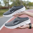 thumbnail image 5 of Daolelai Couple Men and Women Summer Mesh Half-Slippers Casual Shoes Breathable Sandals One-Step -On Closed-Toe Slippers, 5 of 9