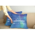 thumbnail image 2 of Ambesonne Adventure Throw Pillow Cover 2 Pack, Marine Phrase on Blue, 16", Royal Blue Sky Blue, 2 of 5