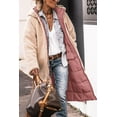 thumbnail image 5 of Womens Long Puffer Coat Reversible Fleece Jacket Shearling Sherpa Parka Jackets Loose Winter Coats for Women with Hood, 5 of 7