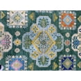 thumbnail image 5 of Hand Knotted Wool D.Green / Beige Traditional Classic Kazak Collection Rug, Made in India, 5 of 6