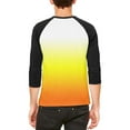thumbnail image 2 of Halloween Candy Corn Ombre Costume Mens Raglan T Shirt White-Black X-LG, 2 of 2