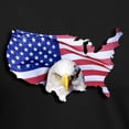 thumbnail image 3 of CafePress - Bald Eagle Over American Flag T Shirt - Mens Tri-blend T-Shirt, 3 of 4