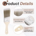 thumbnail image 4 of Uxcell 6pcs 2" Paint Brushes Angle Brush PET Synthetic Bristle with Wood Handle, Gray, 4 of 7