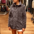thumbnail image 6 of Wowcloth Woman's Coral Fleece Jacket, Long Sleeve with Front Zipper, Thermal Insulated for Casual Outdoor and Daily Wear, 6 of 9