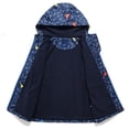 thumbnail image 2 of AAMILIFE Boys Waterproof Fleece Lined Jacket Color Block Windbreaker Hooded Coat, 2 of 3