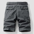 thumbnail image 3 of HOOMEUMY Men's Summer Cargo Shorts Straight Fit Work Utility Military Shorts with Belt Multi-Pockets Gray XL, 3 of 3