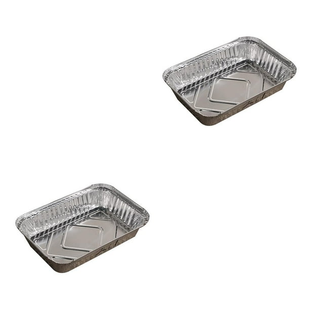 Wosthever 10 piezas de sartenes de papel de aluminio, accesorios para el hogar, contenedor de alimentos, placa para hornear, sartén apilable de 230ml sin tapa 2Conjunto
