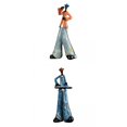 thumbnail image 1 of 2x Estatua de Resina de Modelo de Personaje Musical 11x28cm Soledad Estatua de la banda de rock, 1 of 6