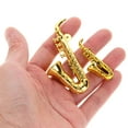 thumbnail image 3 of Phenofice 20Pcs Plastic Miniature Saxophones Golden Musical Instrument Ornaments For Family Party Decorations, 3 of 8