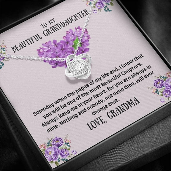 To My Granddaughter - The Most Beautiful Chapters - Love Knot Necklace