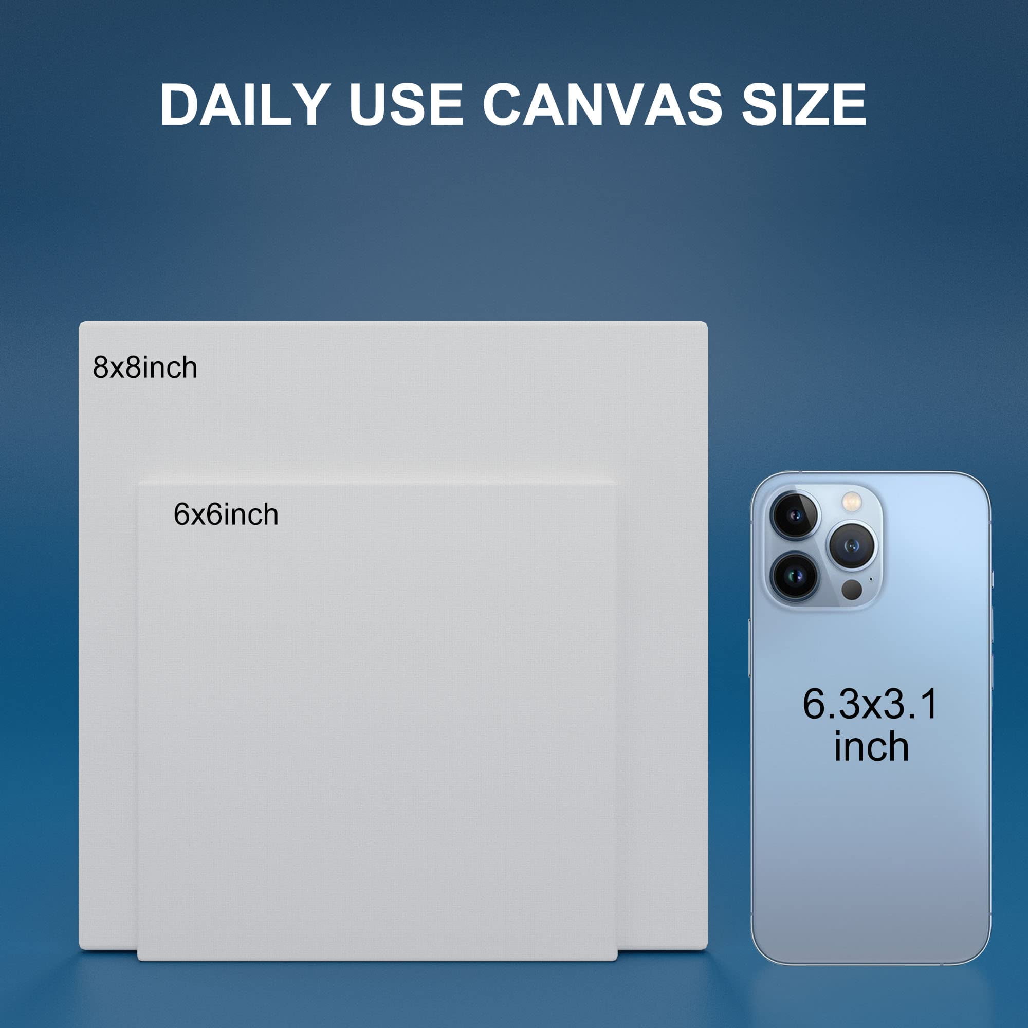 Artkey Canvas Panels 8x8 inch 24-Pack, Acid-Free 100% Cotton Canvas Boards for Painting for Adult