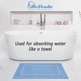 thumbnail image 6 of Cotton Paradise 100% Cotton Bath Mats for Bathroom Floor Set of 2 Pack, 20x34 Soft Absorbent Washable Quick Dry Tub Bathmat, Sky Blue, 6 of 7