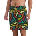 thumbnail image 2 of Balery Pineapple Fruit Colorful Traje de Baño Estilo Hawaiano para Hombre, Shorts de Secado Rápido con Bolsillos-Large, 2 of 6