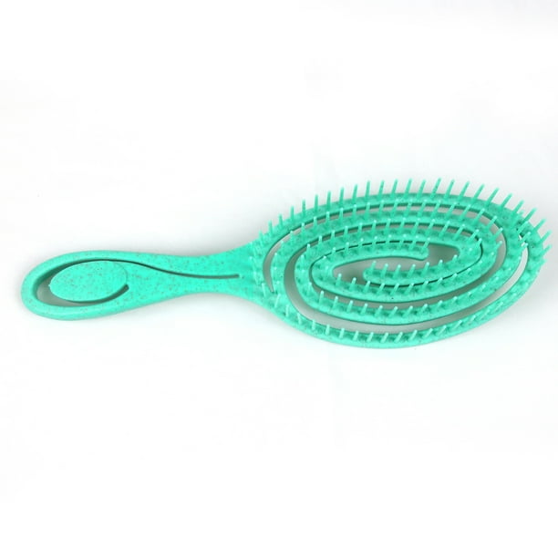 Dientes finos PP Peine Scalp Masaje enderezamiento Masajeador Masajeador Profesional Barberos Salón Portátil Travel Estilismo Herramientas Verde Advancent CE001318-06