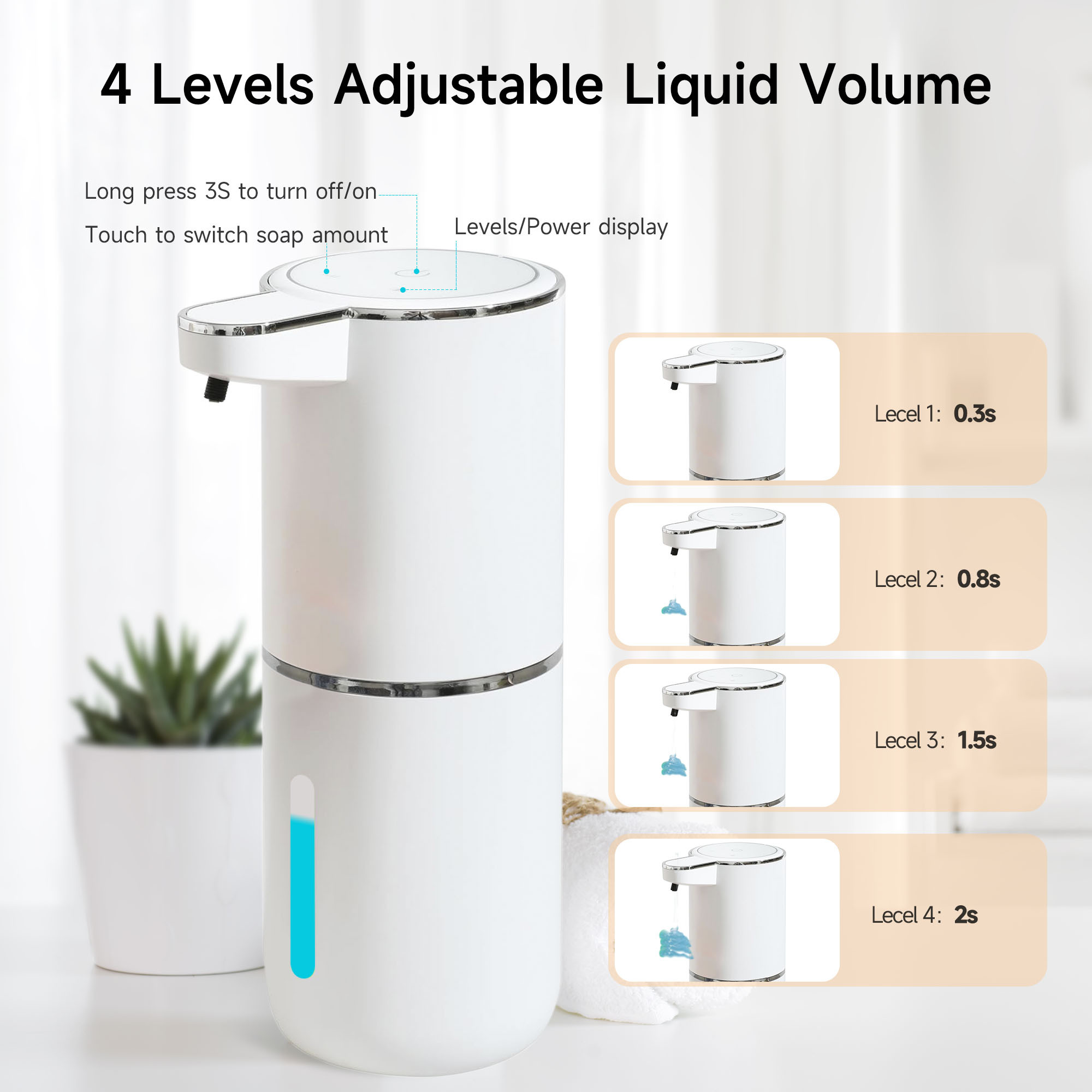 ALLJOY Automatic Touchless Soap Dispenser, 12.8oz photo 2